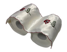 Load image into Gallery viewer, Poppy Embroidered Fabric Hanging Toilet Roll Holder