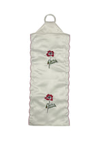 Load image into Gallery viewer, Poppy Embroidered Fabric Hanging Toilet Roll Holder