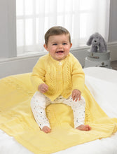Load image into Gallery viewer, Wendy Peter Pan Baby DK Knitting Pattern - Cardigan Sweater &amp; Blanket (PP015)