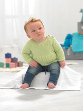 Load image into Gallery viewer, Wendy Peter Pan Baby DK Knitting Pattern – Sweater, Slipover &amp; Cardigan (PP024)