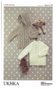 Double Knitting Pattern - UKHKA 56 Childrens Sweater & Jacket