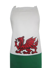 Load image into Gallery viewer, Adult Welsh Flag Red Dragon Apron