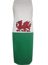 Load image into Gallery viewer, Adult Welsh Flag Red Dragon Apron
