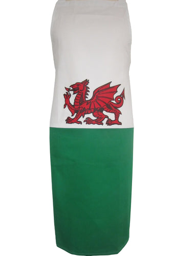 Adult Welsh Flag Red Dragon Apron
