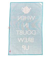 Load image into Gallery viewer, https://images.esellerpro.com/2278/I/215/642/when-in-doubt-brew-up-blue-tea-towel-2.JPG