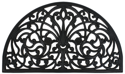 Cast Iron Style Rubber Half Moon Door Mat
